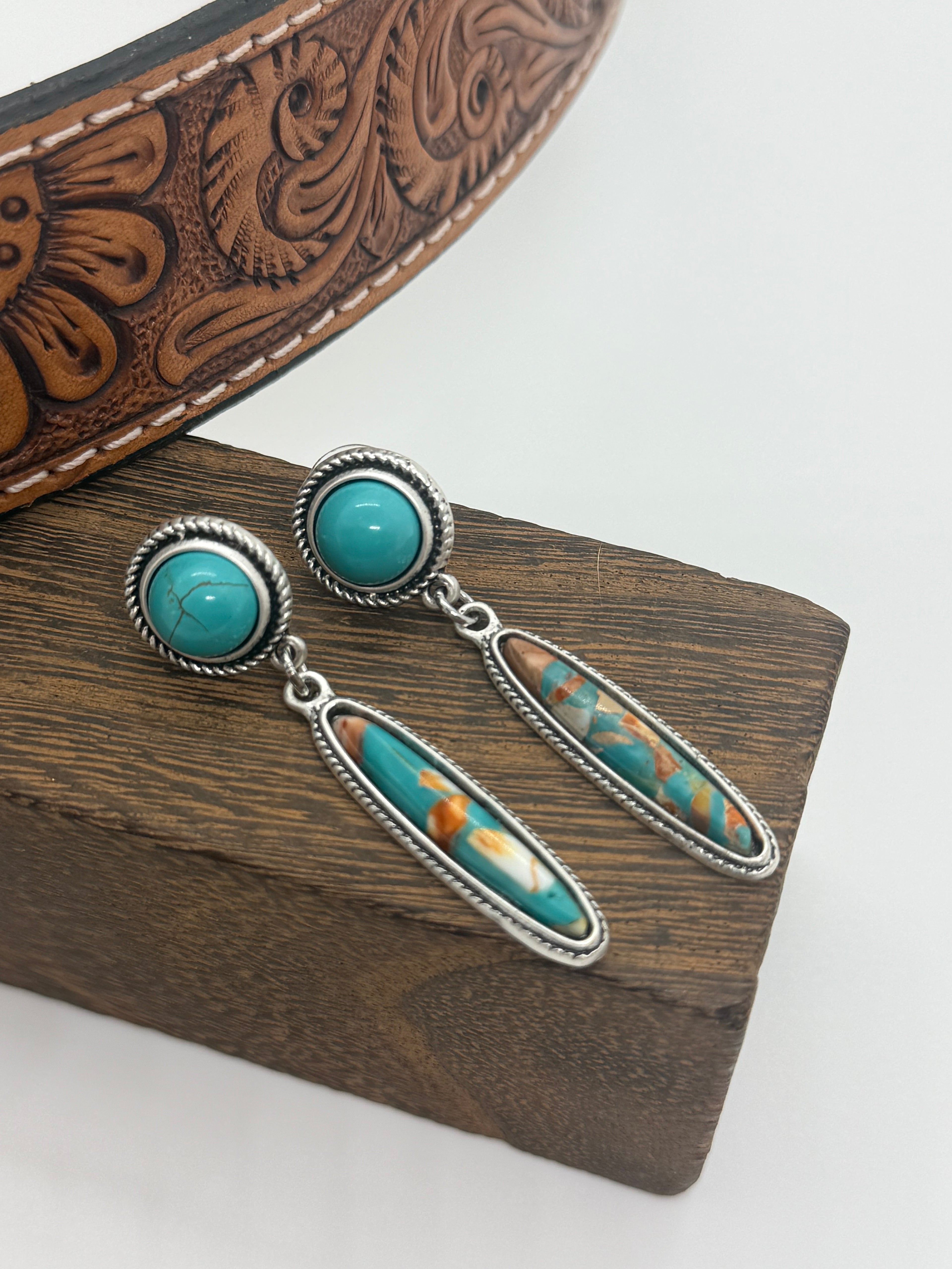 Gemstone Post Earrings