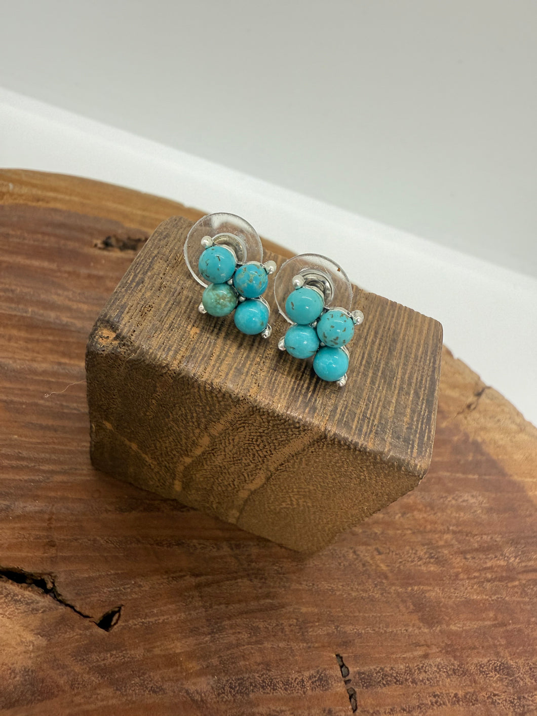 Blue Turquoise Stud Earrings