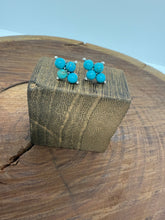 Blue Turquoise Stud Earrings