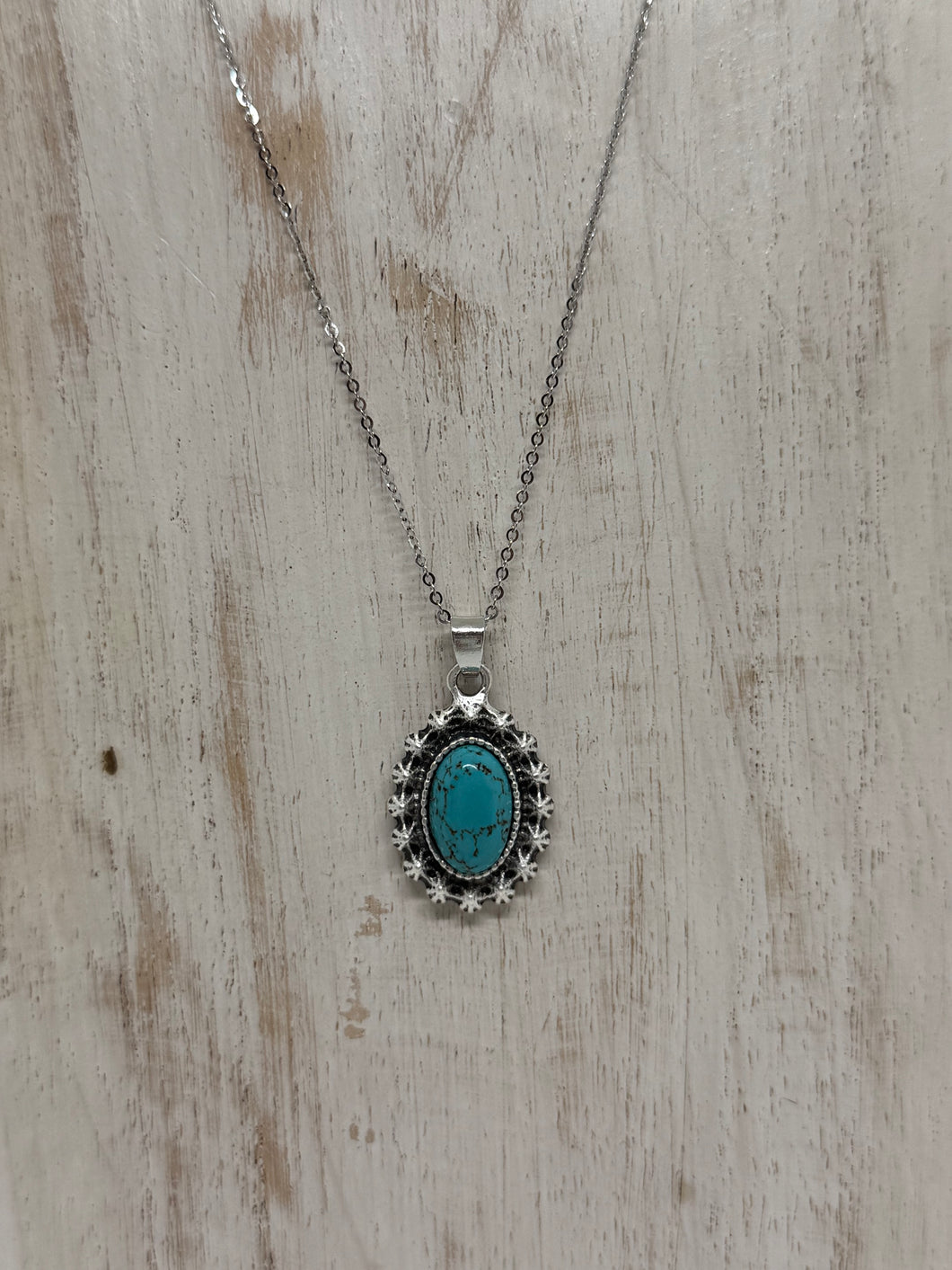 Sterling Silver Turquoise Necklace