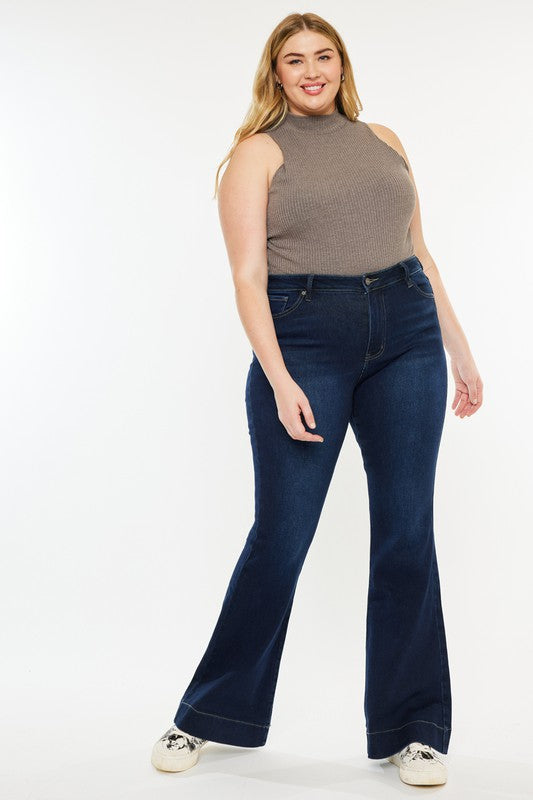Curvy High Rise Flare Jeans