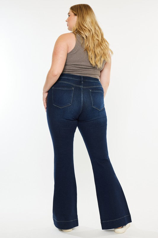 Curvy High Rise Flare Jeans
