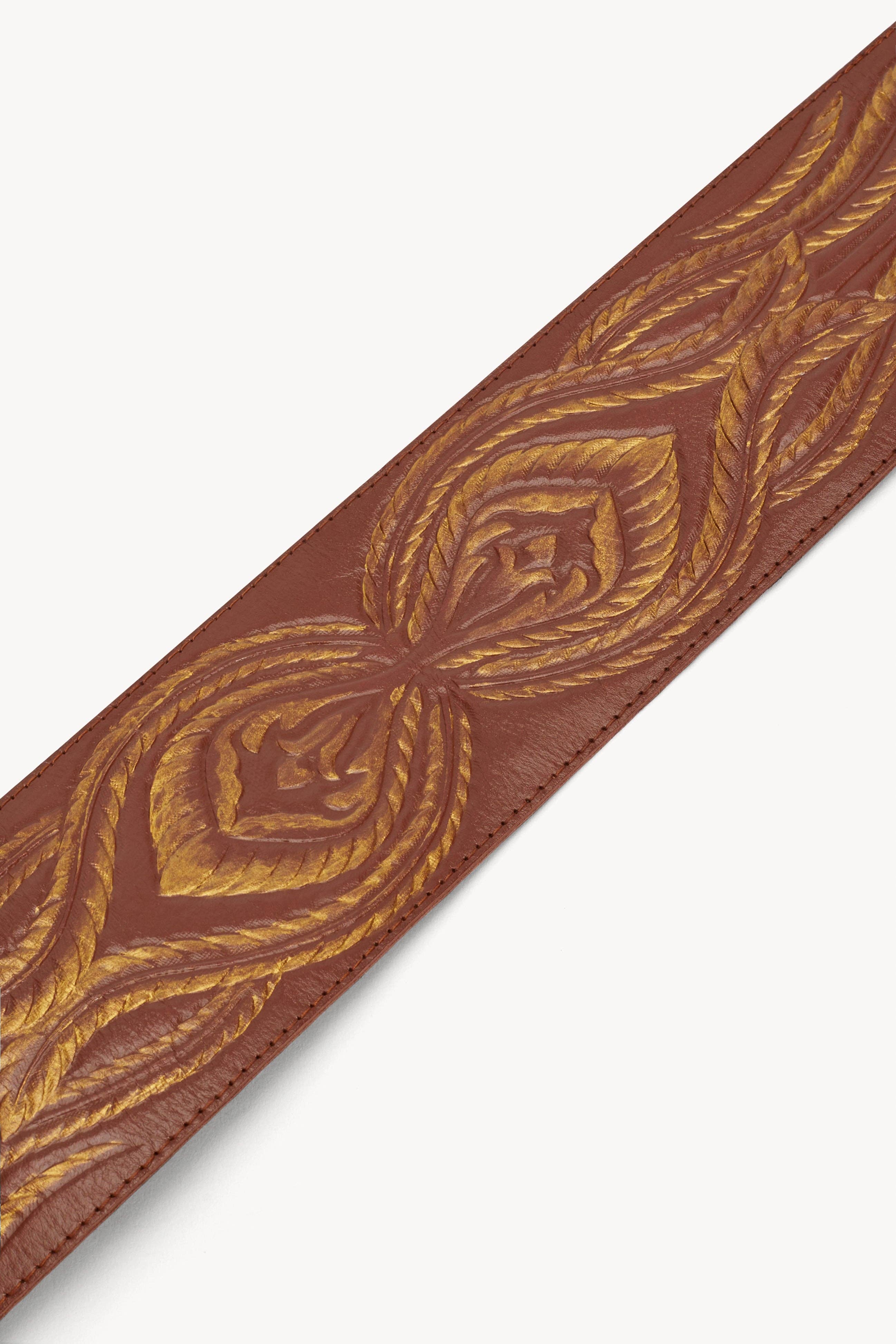 Marrakesh Shimmer Belt Tobacco/Gold