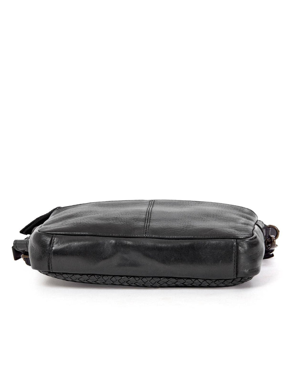 RENMARK WOVEN DETAIL LEATHER XBODY BAG