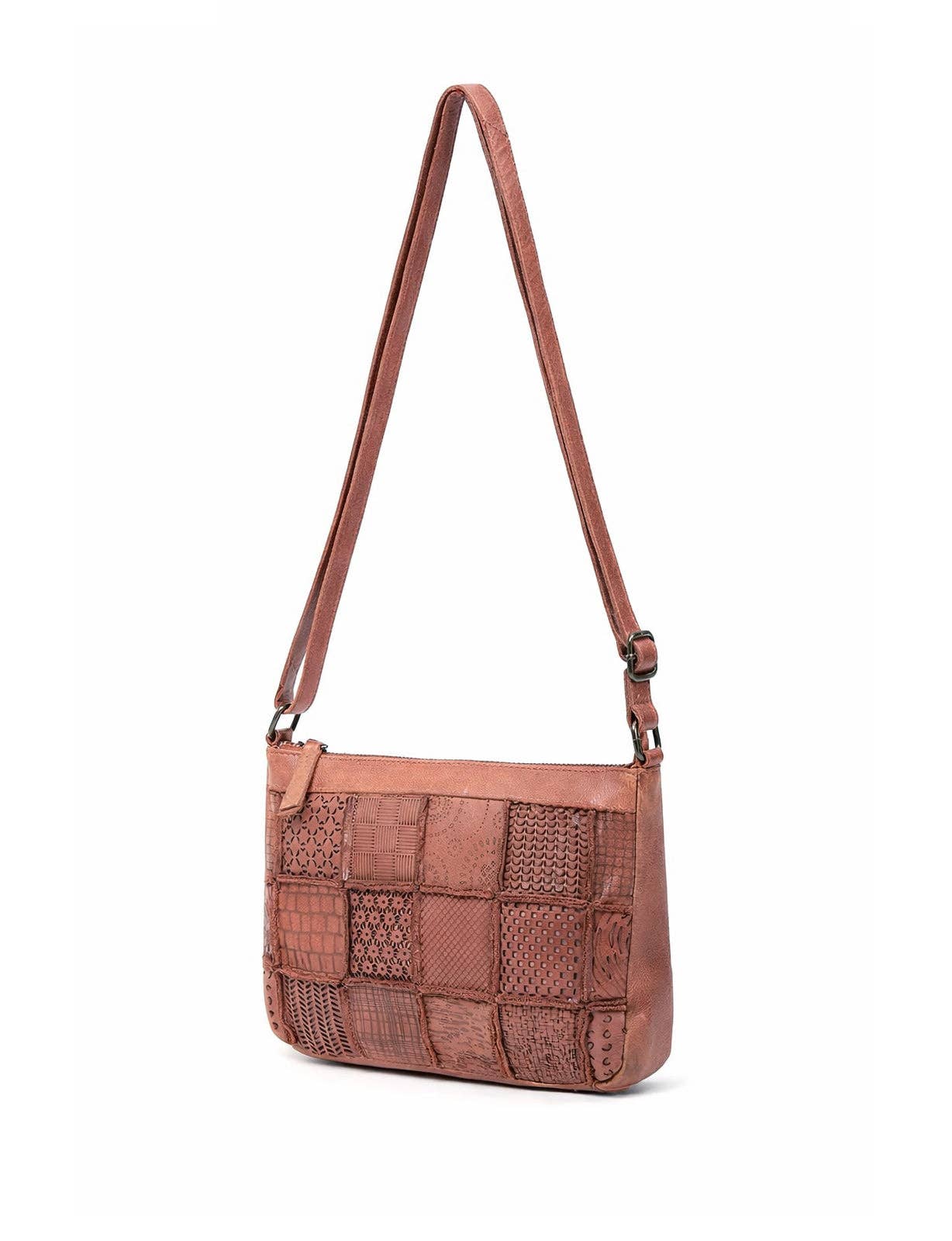 TAMWORTH PATCHWORK DETAIL LEATHER XBODY BAG