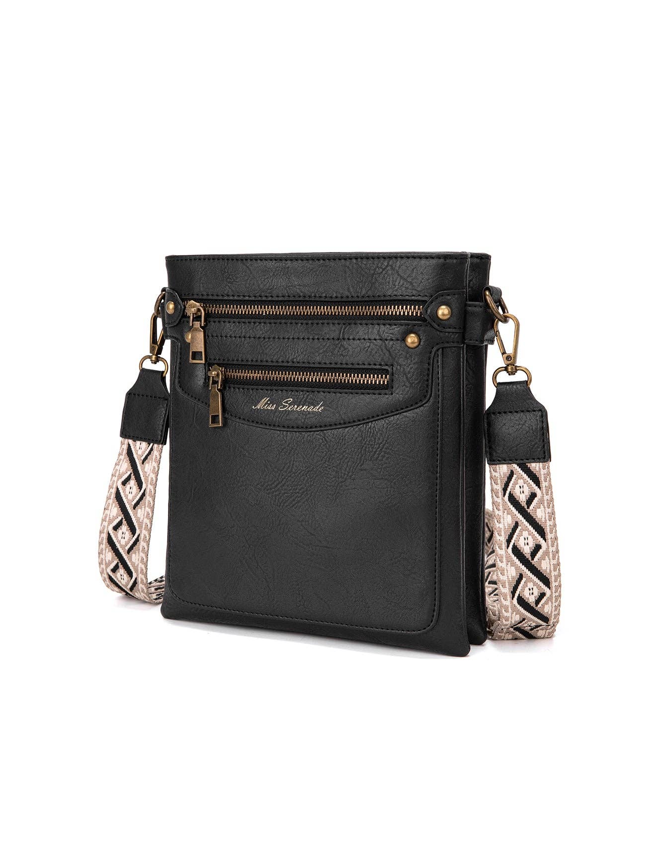 ELISE VEGAN XBODY BAG -Black