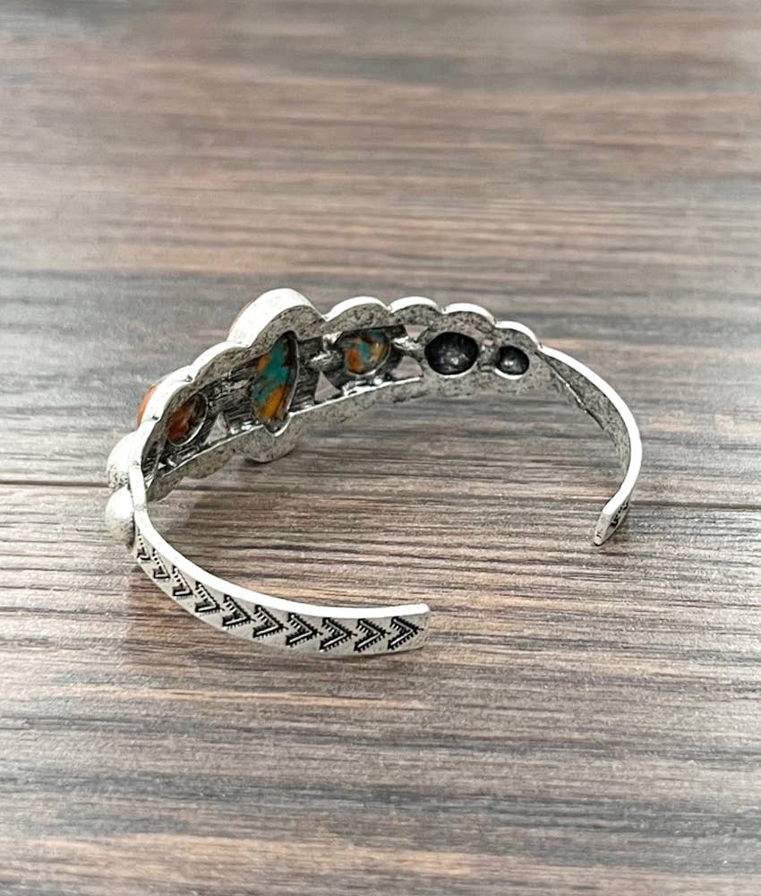 Navajo Gemstone Cuff Bracelet