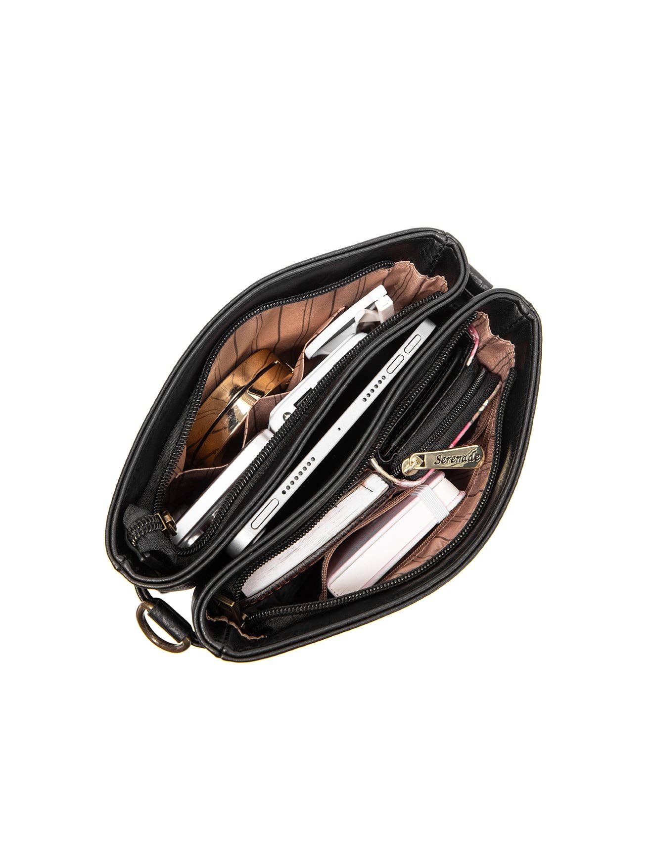 ELISE VEGAN XBODY BAG -Black