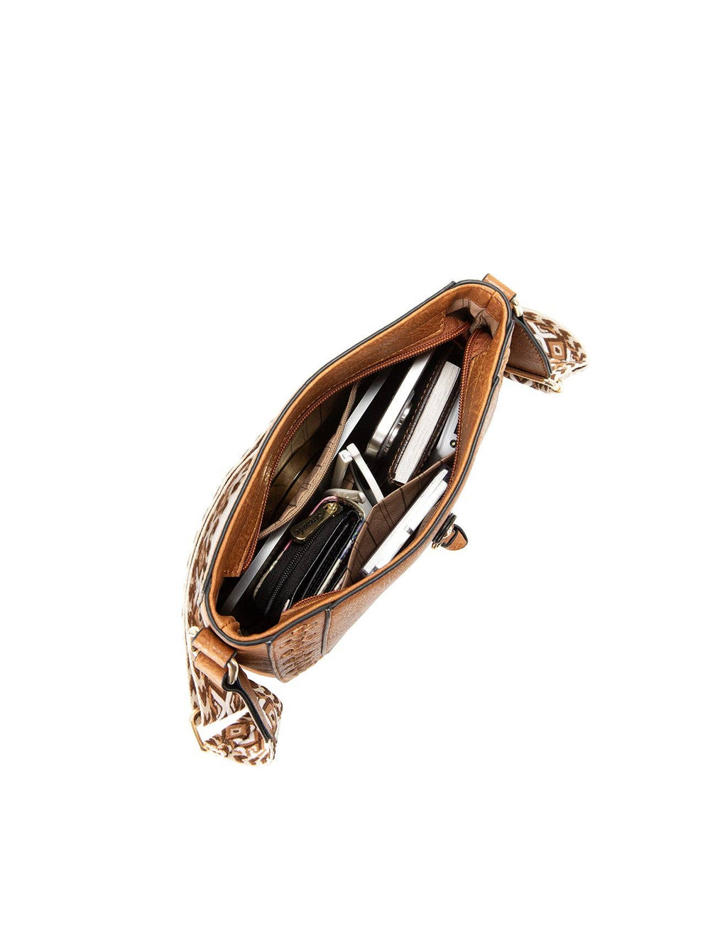 ROCHELLE VEGAN SHOULDER/XBODY BAG - Tan