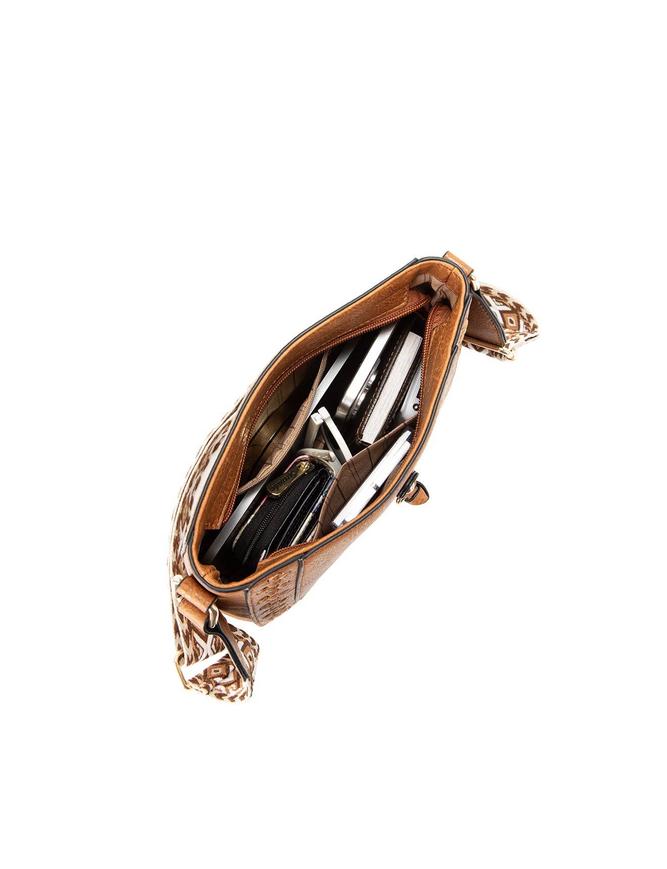 ROCHELLE VEGAN SHOULDER/XBODY BAG - Tan