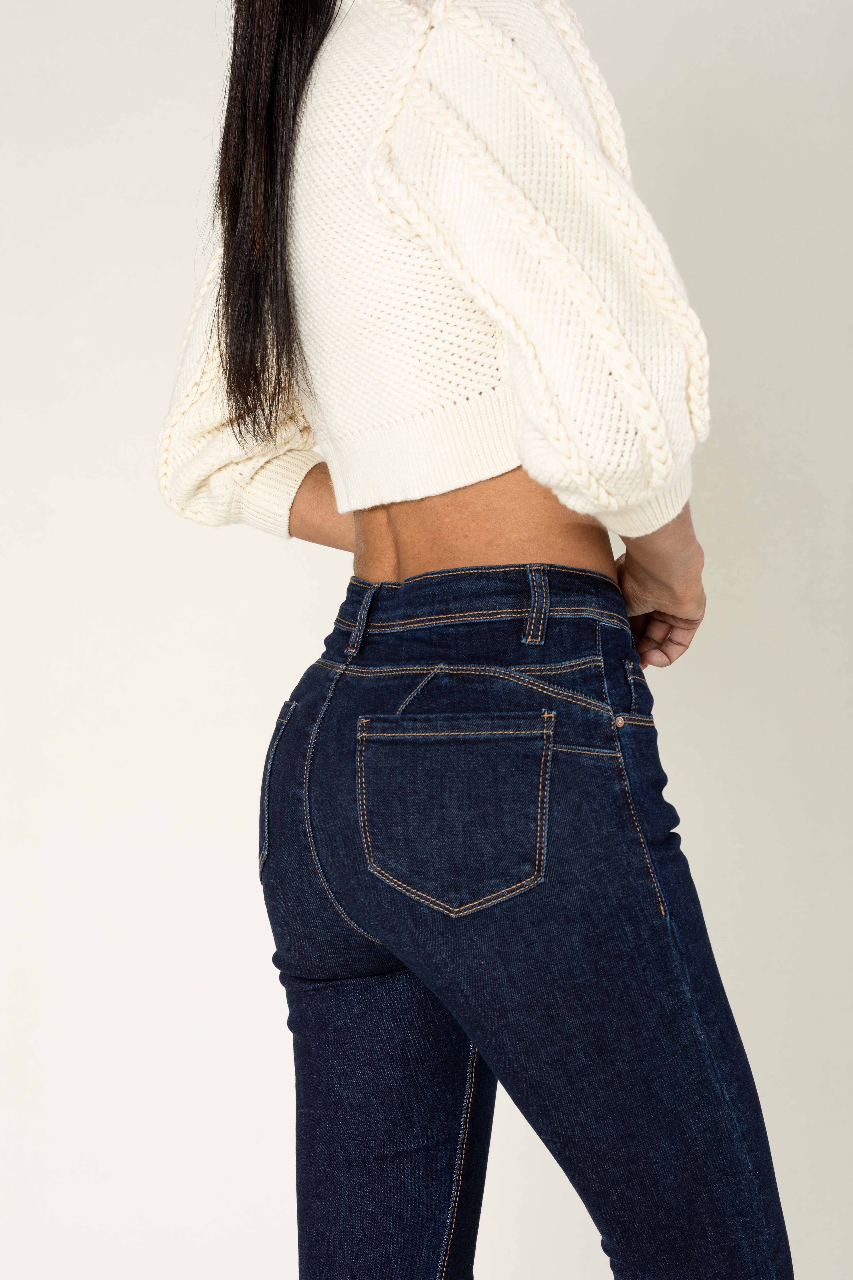 Jamie High-waisted stretch slim push up jeans