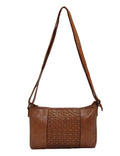 JINDABYNE WOVEN PANELLED LEATHER XBODY BAG