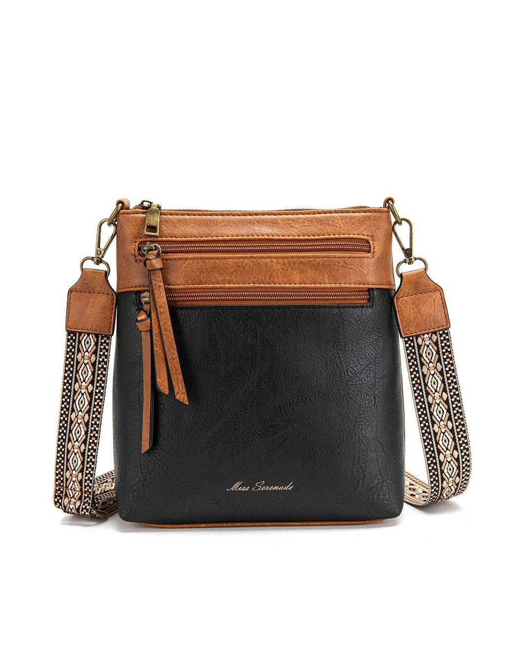 ANDI VEGAN XBODY BAG BLK/TAN