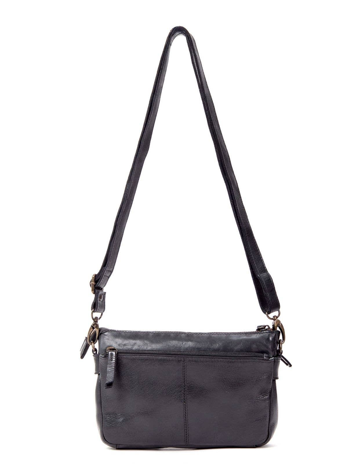 RENMARK WOVEN DETAIL LEATHER XBODY BAG