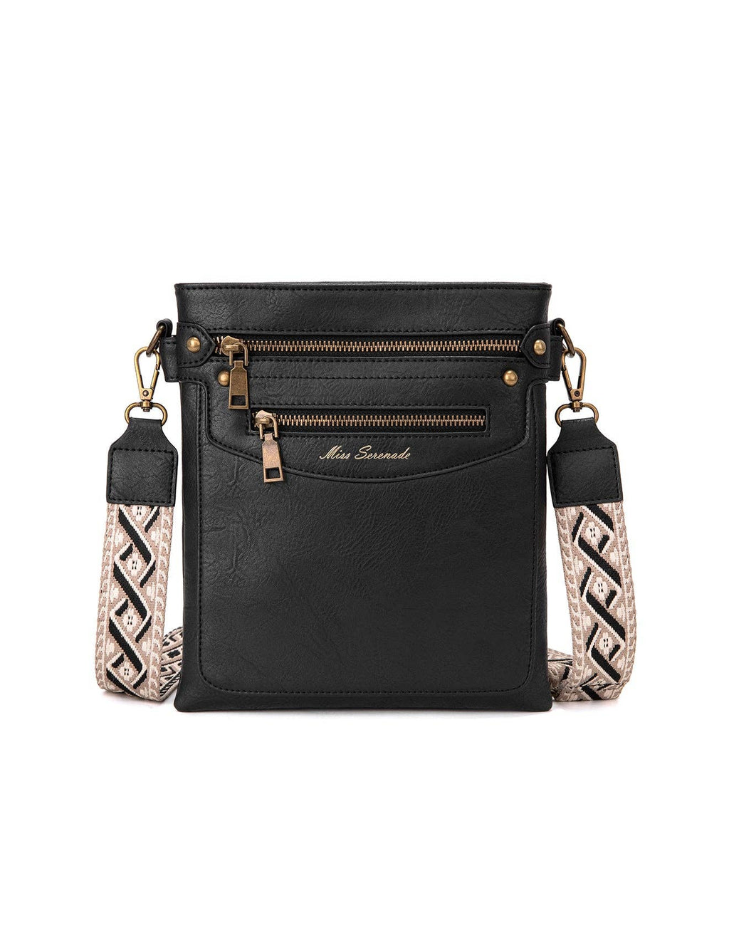 ELISE VEGAN XBODY BAG -Black