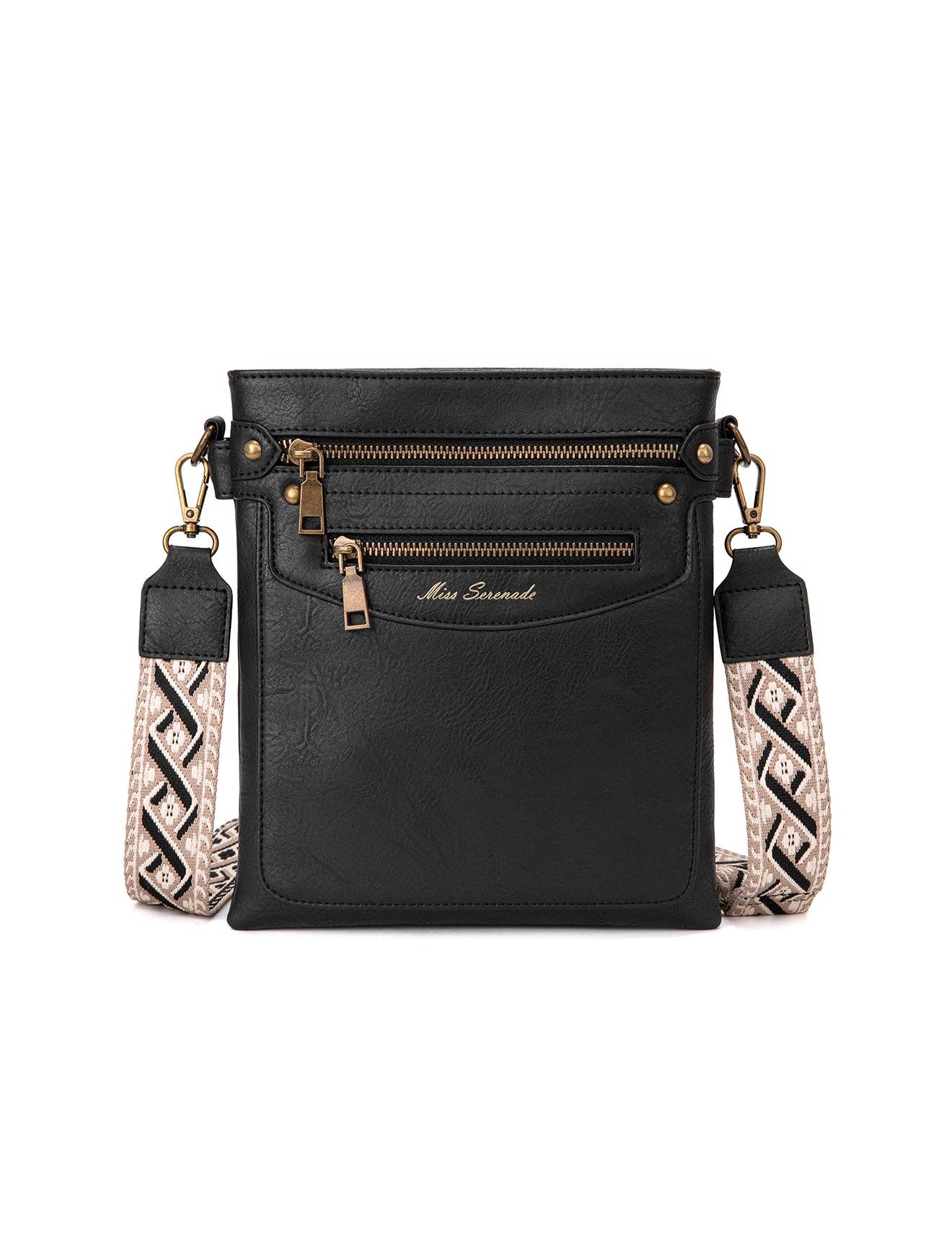 ELISE VEGAN XBODY BAG -Black