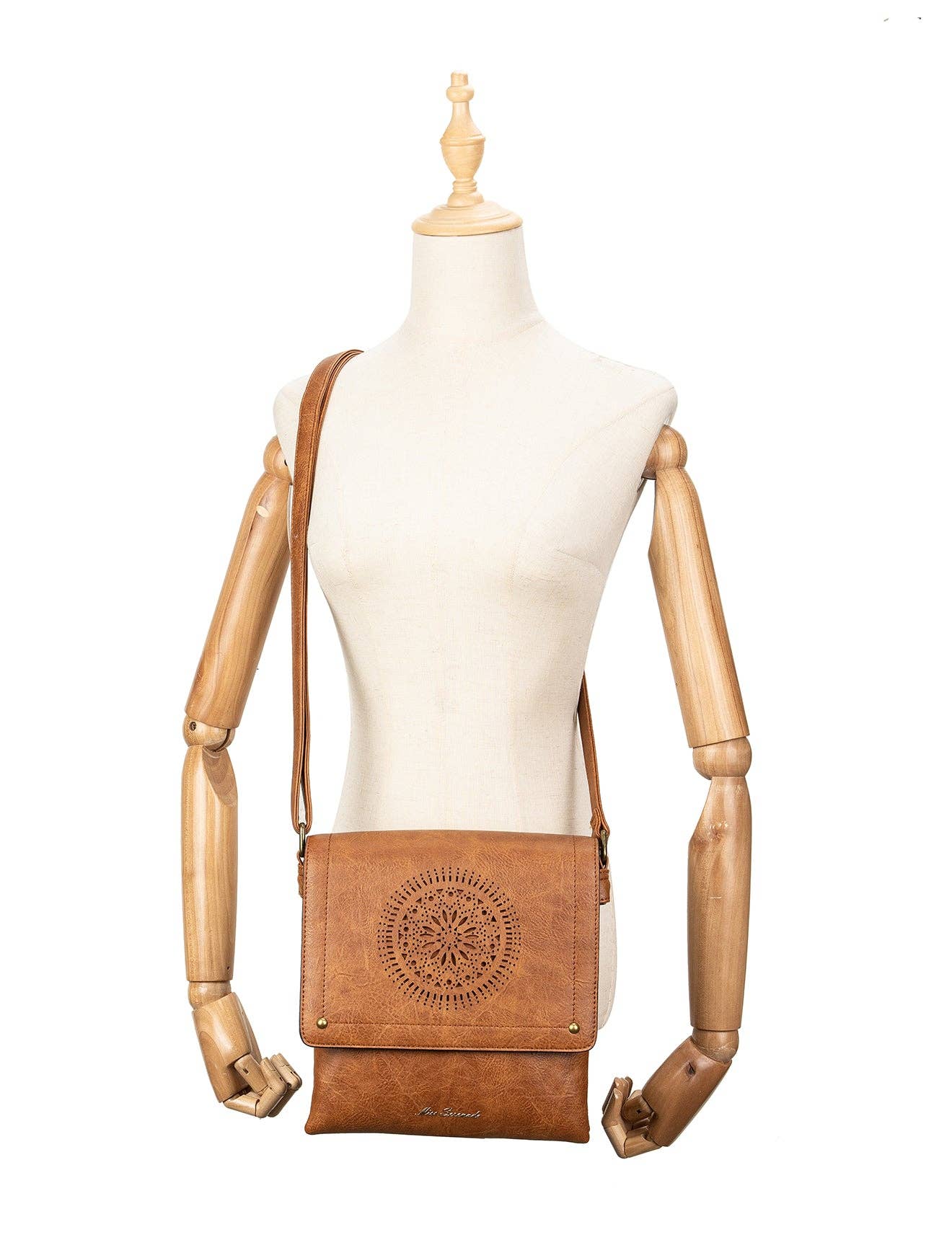 IMOGEN VEGAN FLAP OVER XBODY BAG TAN