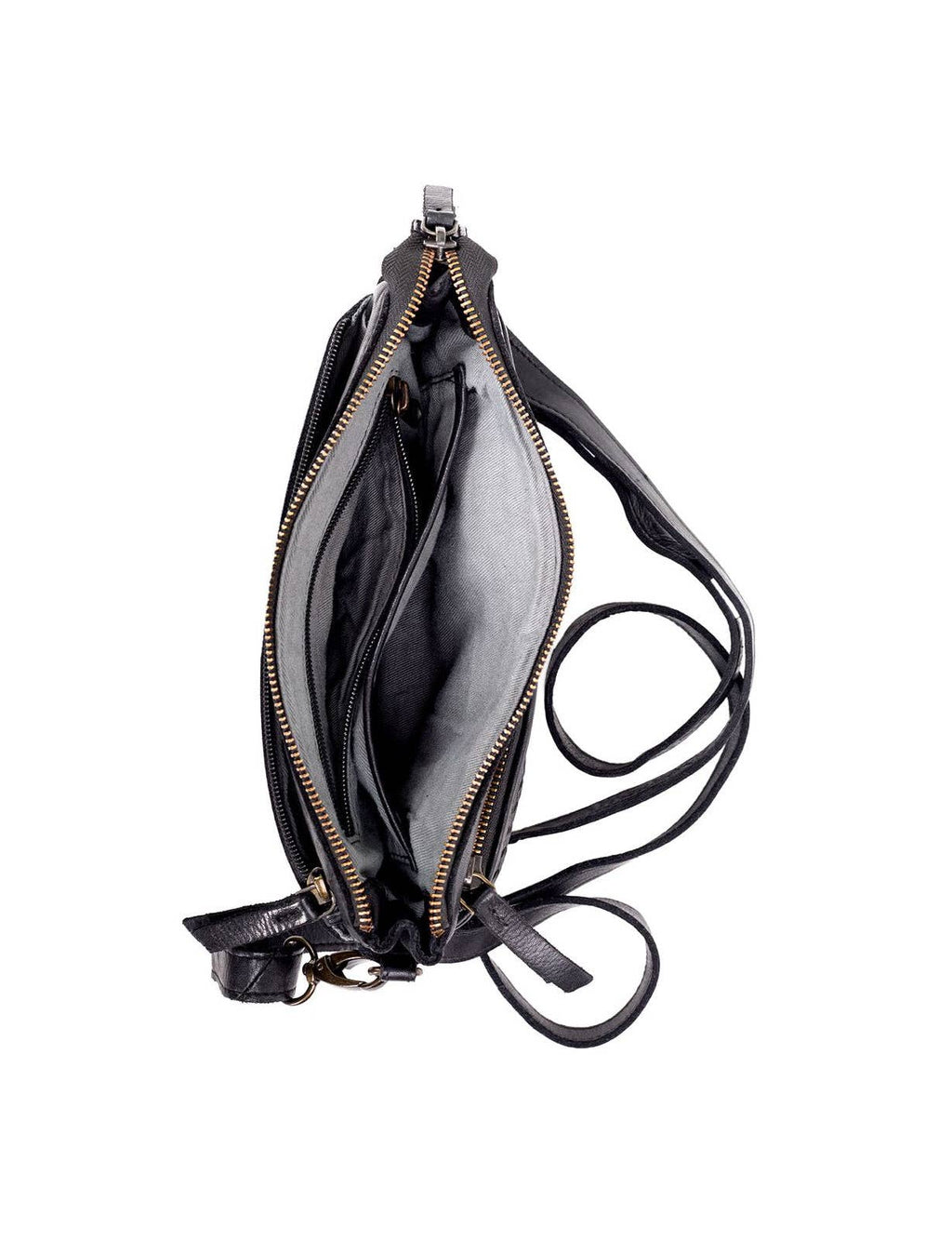 RENMARK WOVEN DETAIL LEATHER XBODY BAG