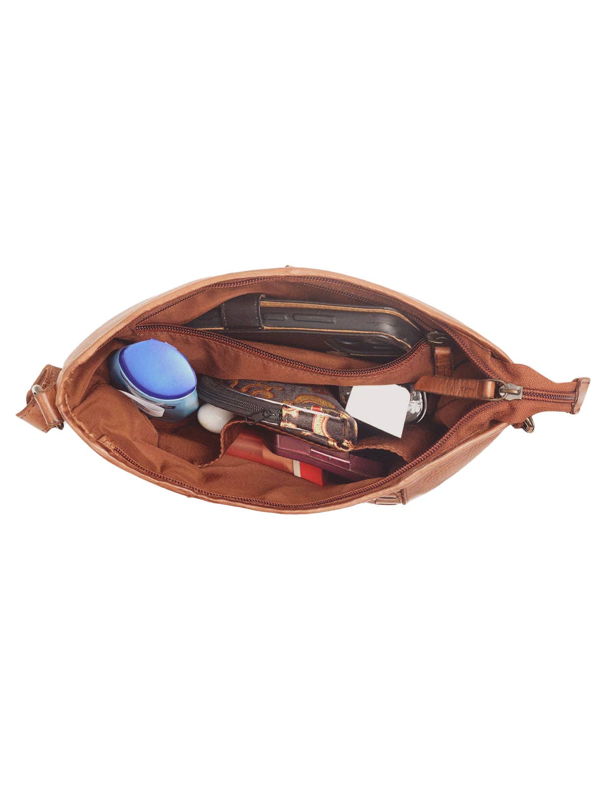 JINDABYNE WOVEN PANELLED LEATHER XBODY BAG