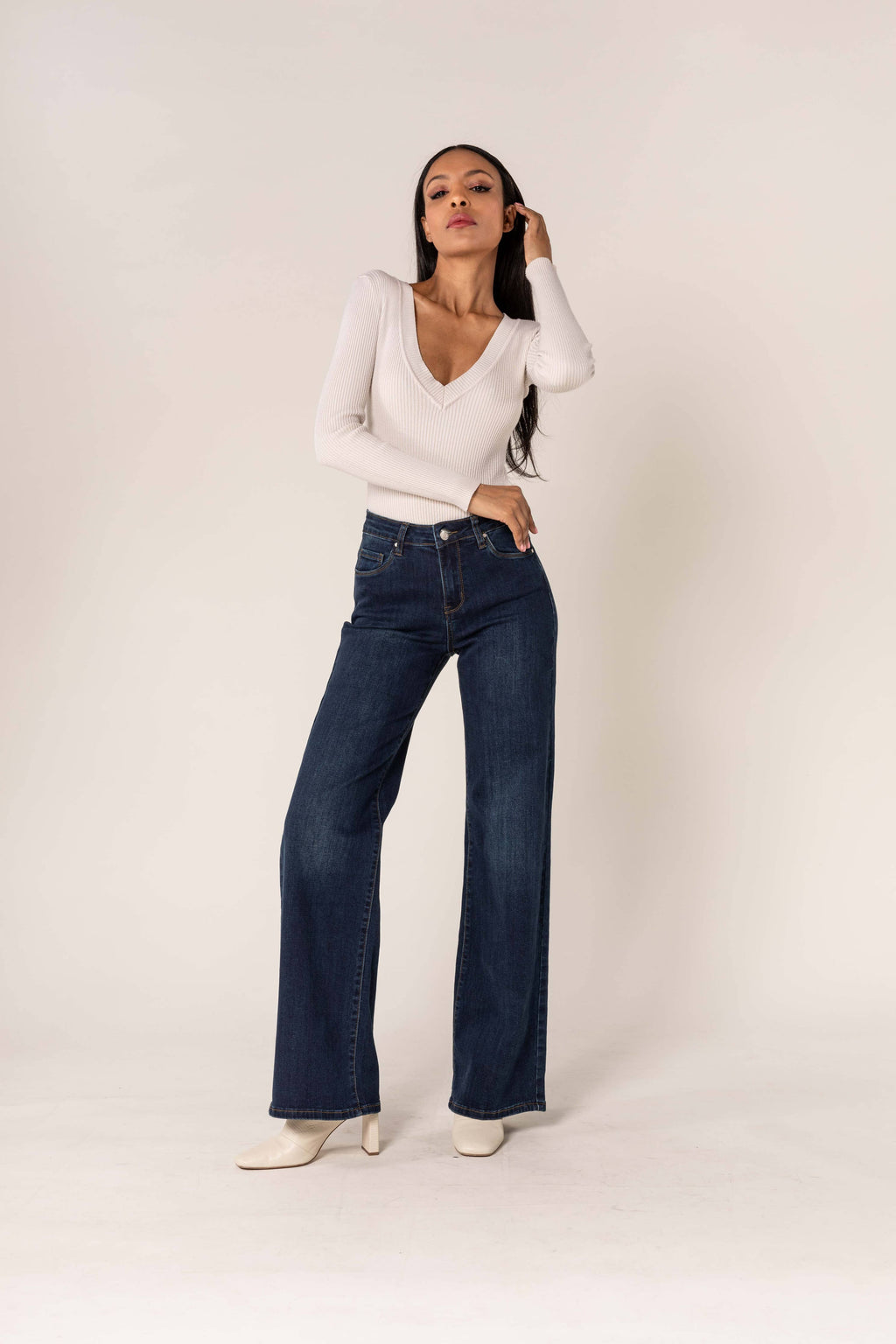 Jesse high-waisted flare jeans