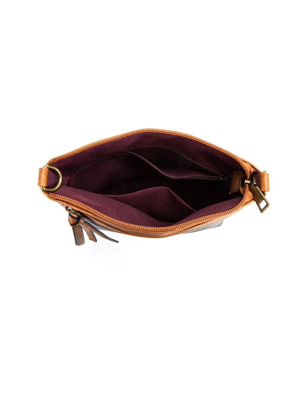 ANDI VEGAN XBODY BAG BLK/TAN