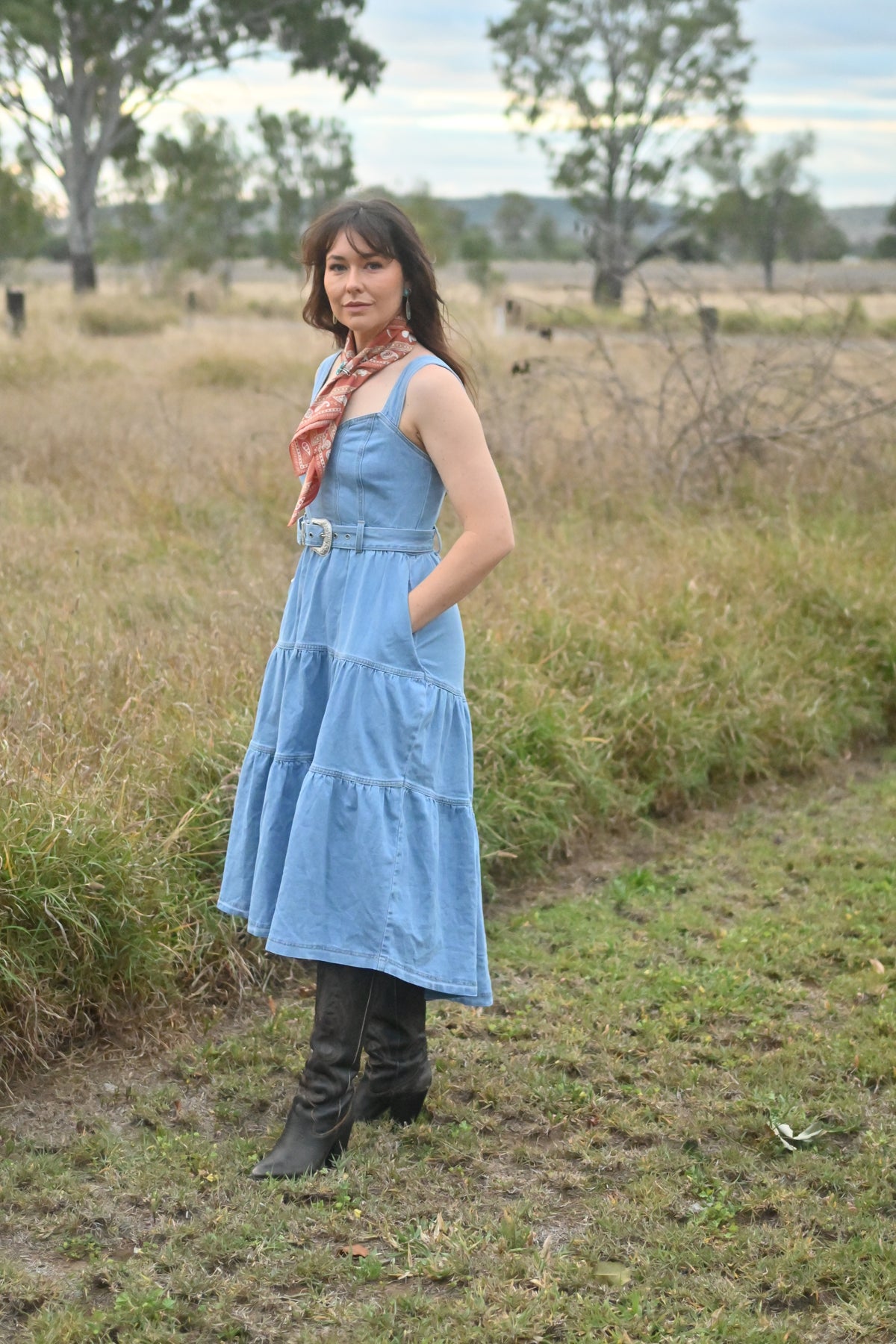 Dollie Denim Maxi Dress