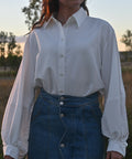 Sophia Balloon Sleeved Button Down Blouse