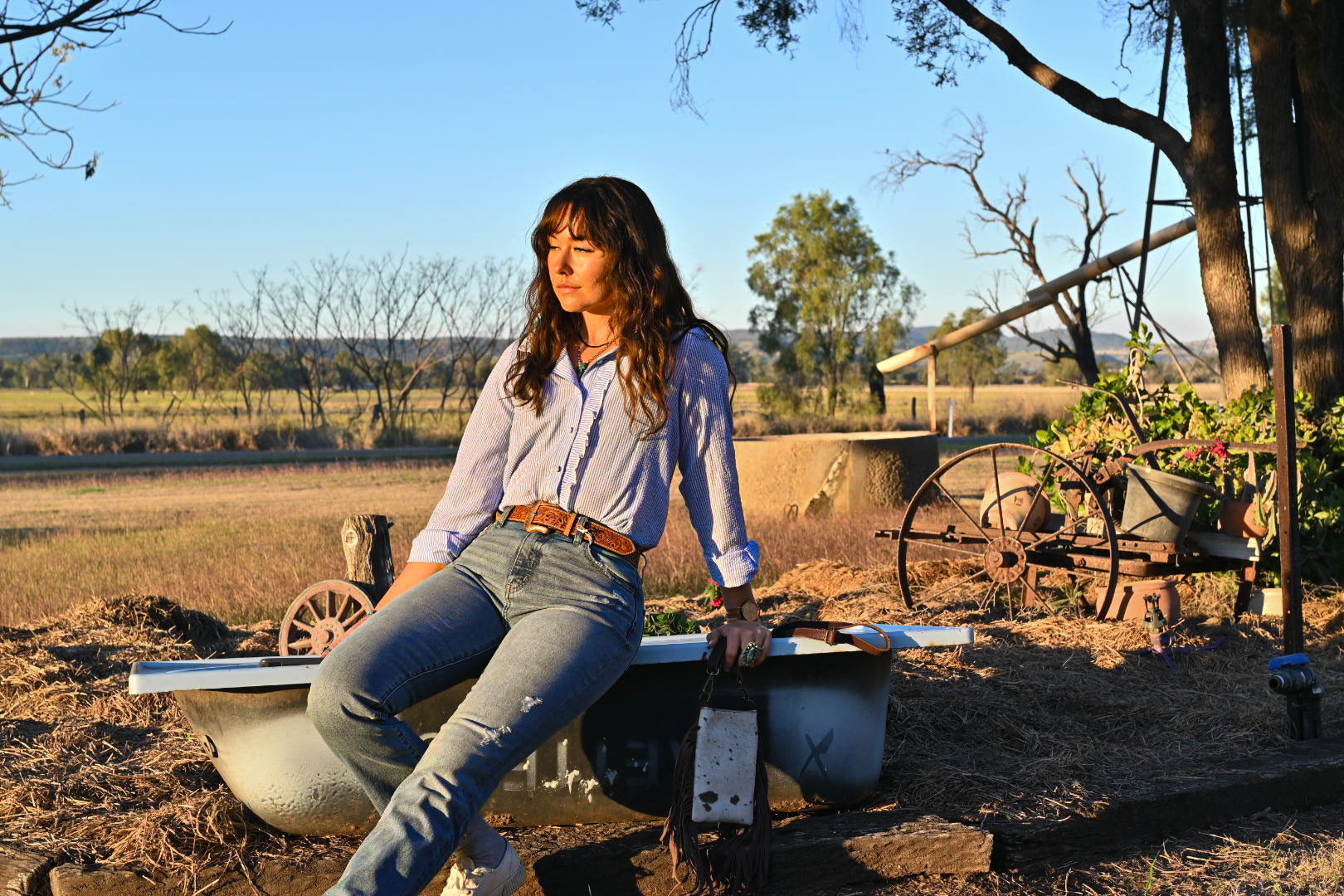 Blue Bell Ruffle Blouse