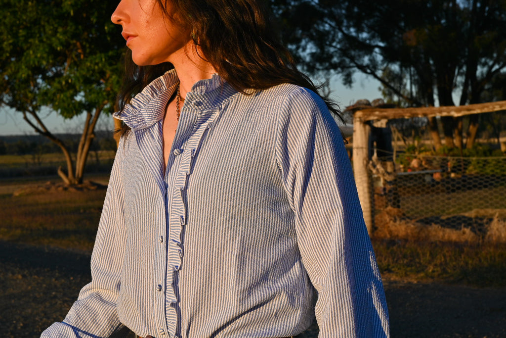 Blue Bell Ruffle Blouse