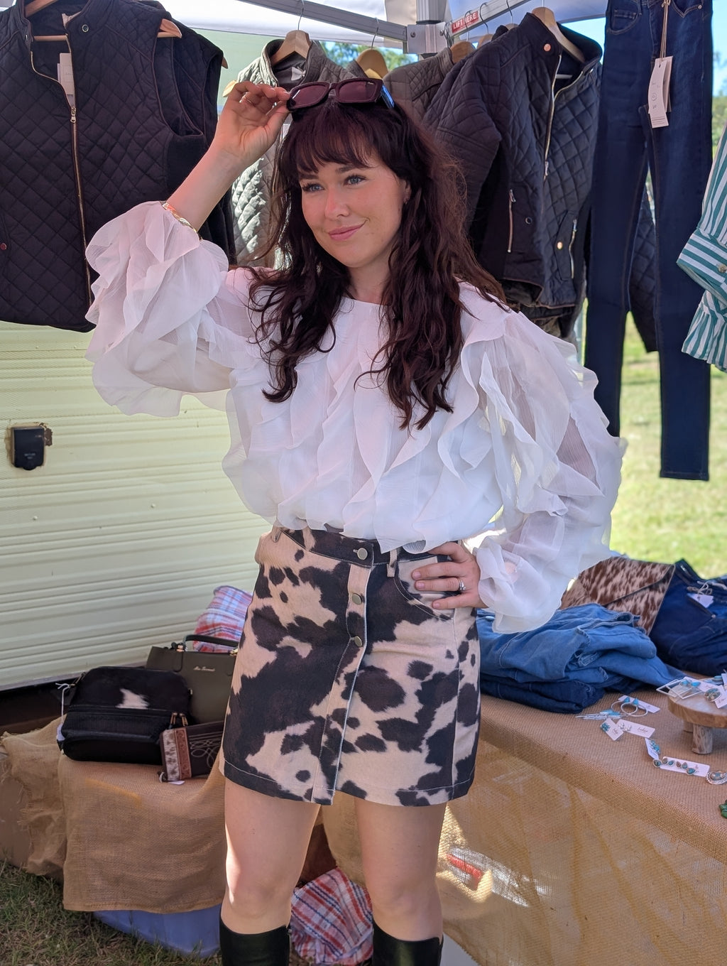 Ivory Ruffle Top
