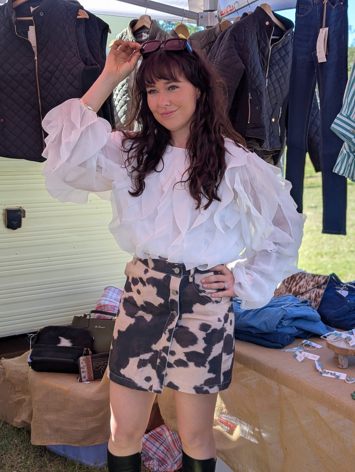 Ivory Ruffle Top
