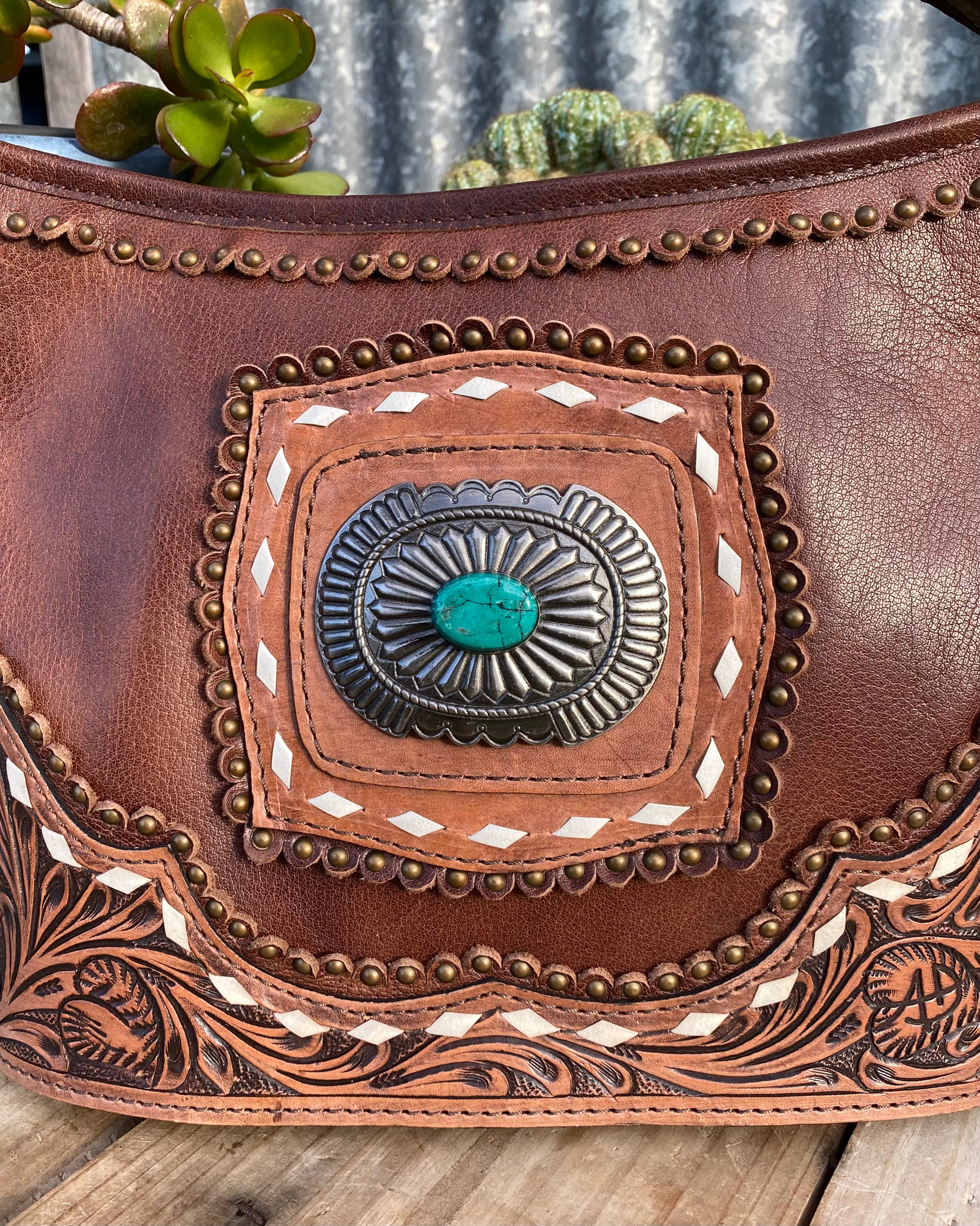 Antonio Handtooled Leather Handbag