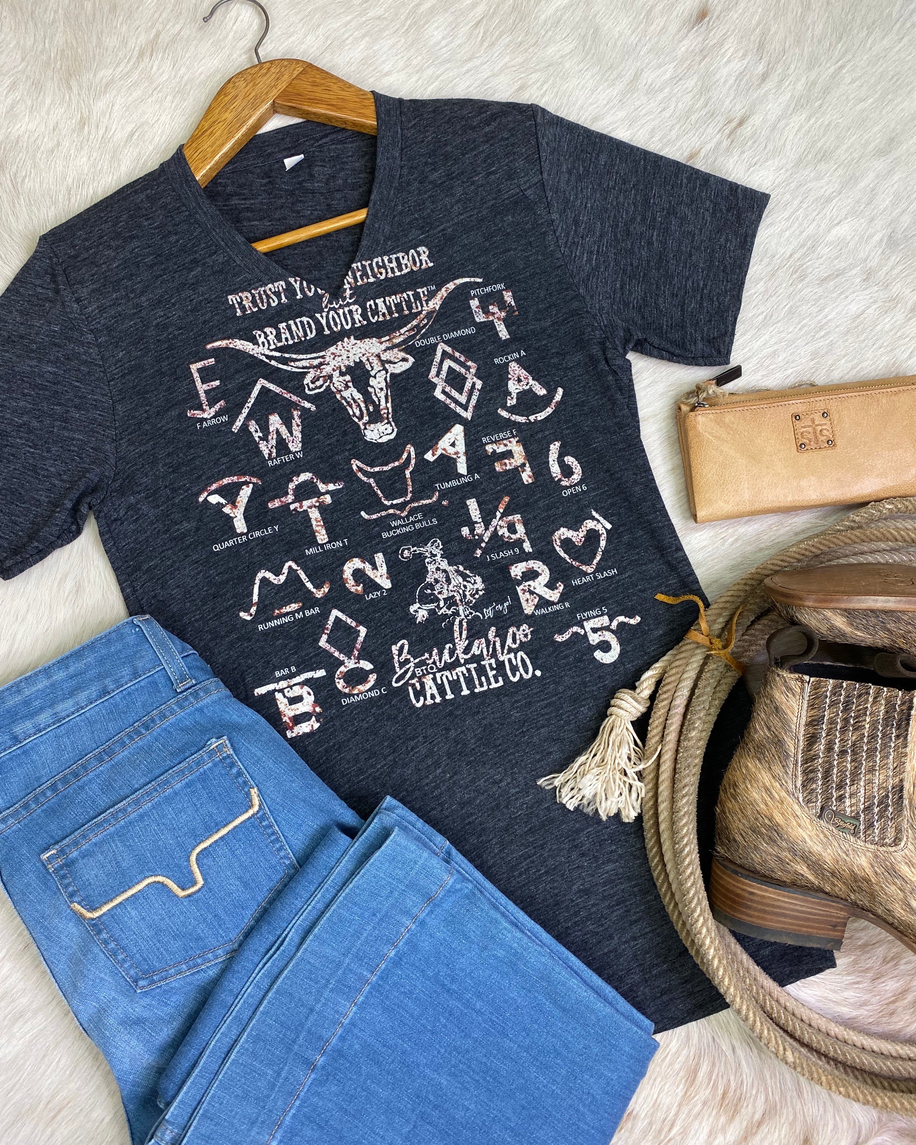 Buckaroo Boutique Signature Cattle Brand Tee