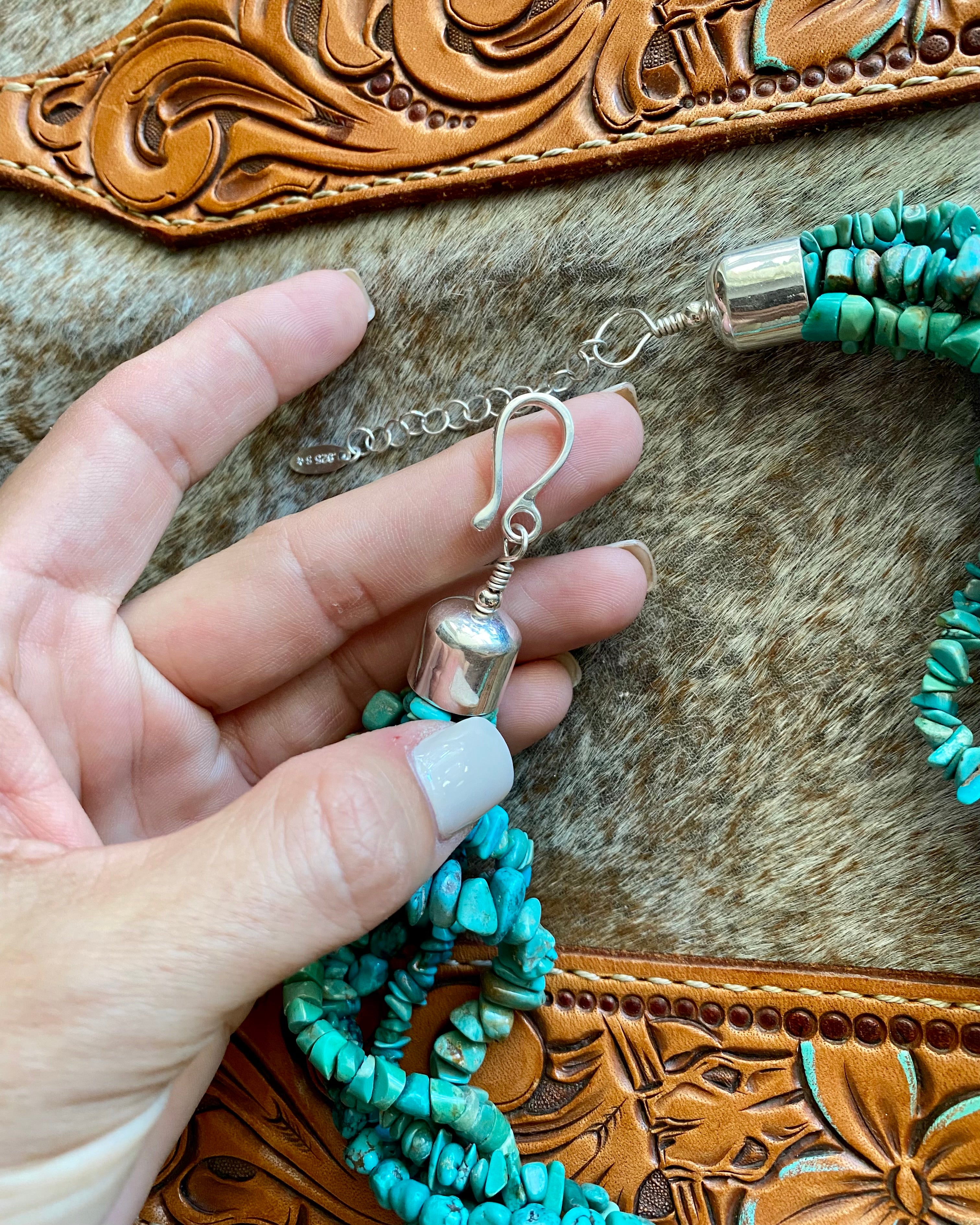 5 Strand Turquoise Bead Necklace