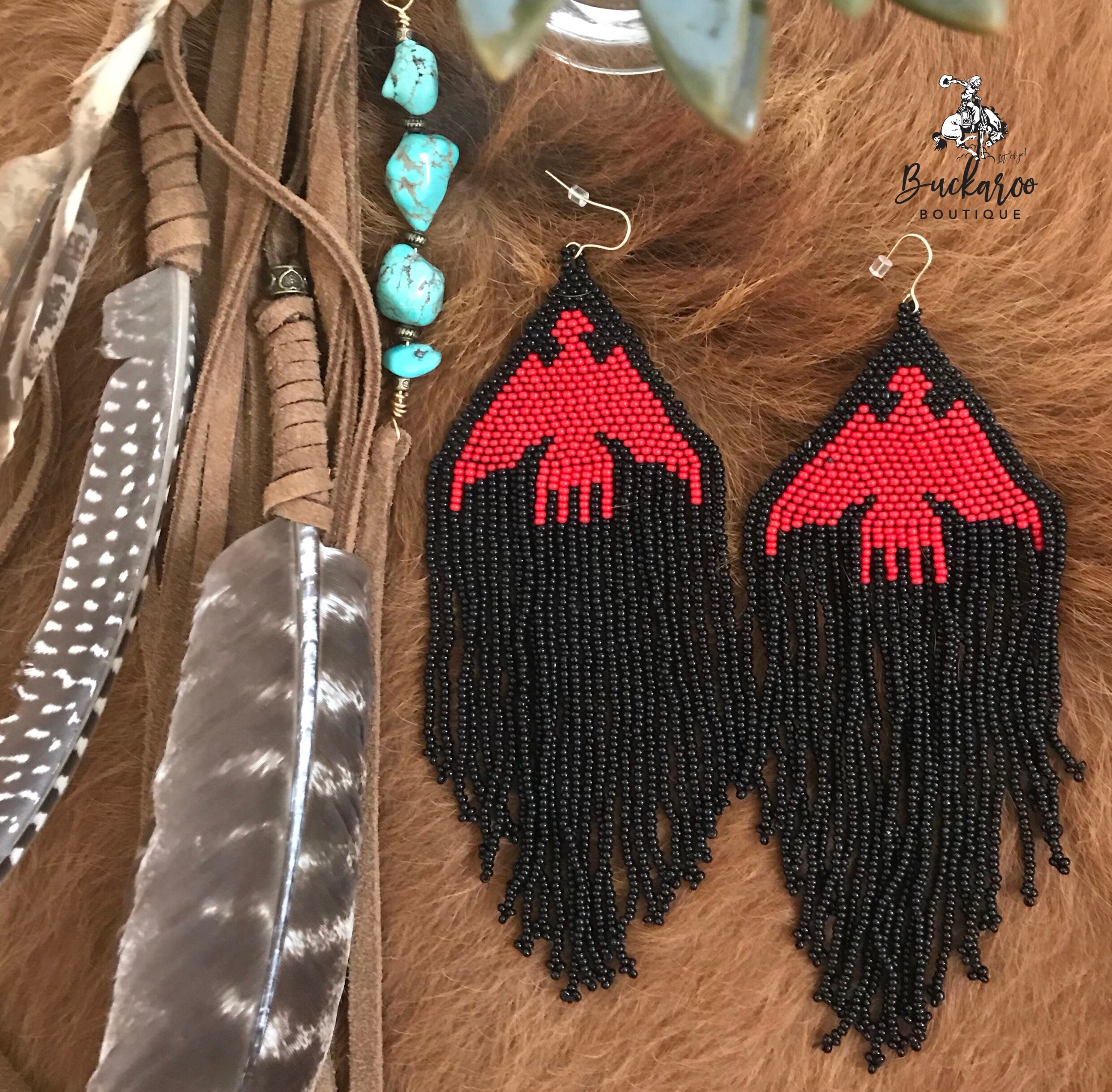KurtMen Thunderbird Beaded Earrings