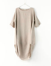 Luxe Linen Scallop Dress - Natural