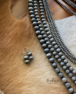 24” Long, 6 Strand Faux Navajo Pearl Necklace