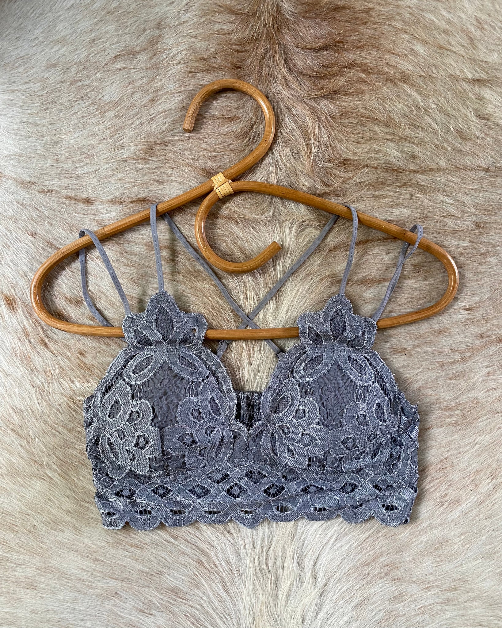 Pewter Crochet Lace Bralette – Buckaroo Boutique