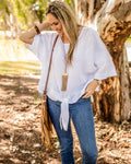 Luxe Linen Rosie Tie Top - White